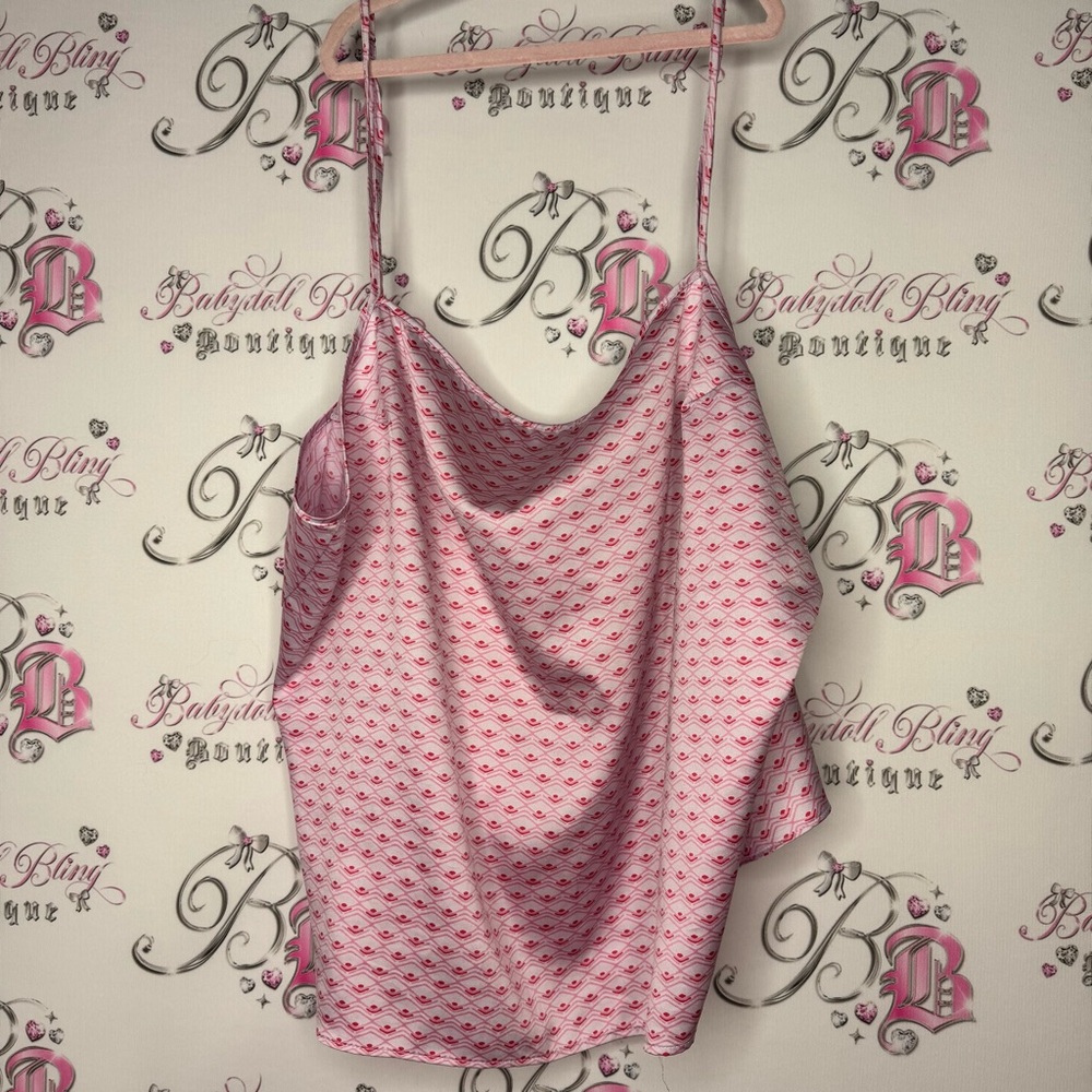 Victoria secret tank top floral keyhole button back Pink Patterned Cami Top - Picture 10 of 10